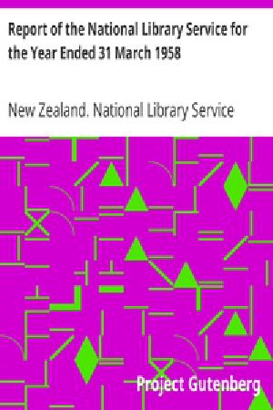 [Gutenberg 19780] • Report of the National Library Service for the Year Ended 31 March 1958